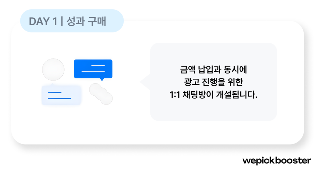 위픽부스터 성과 구매 단계