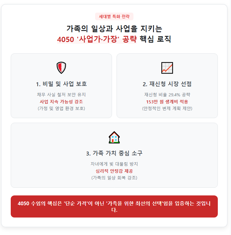 4050 사업가/가장 공략 핵심